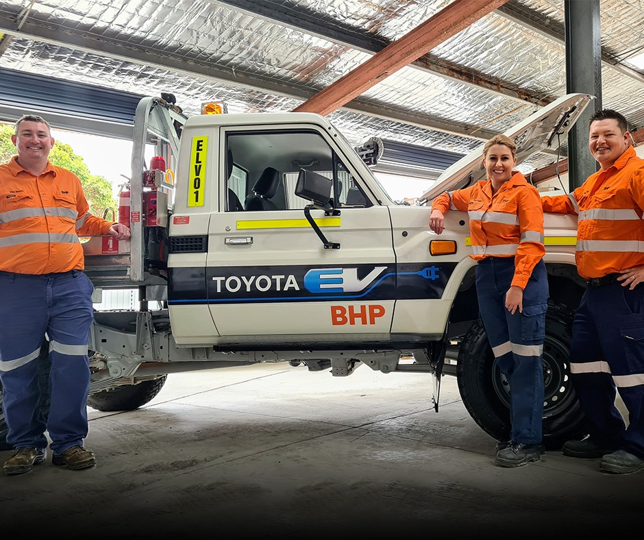 BHP Partners with Toyota for Light Electric Vehicle Trial Australia